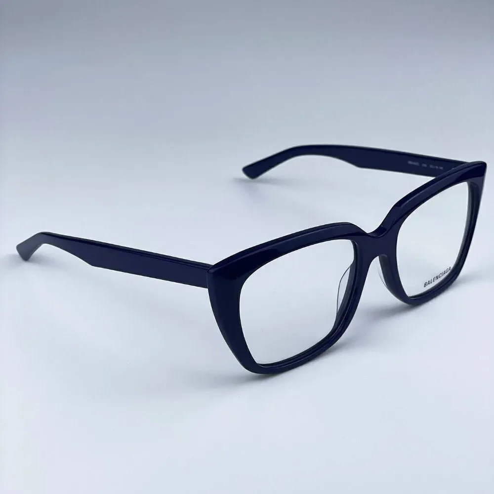 SALE! NEW Balenciaga BB0062O 006 Dark Blue Logo Square Women Eyeglasses - Picture 8 of 10